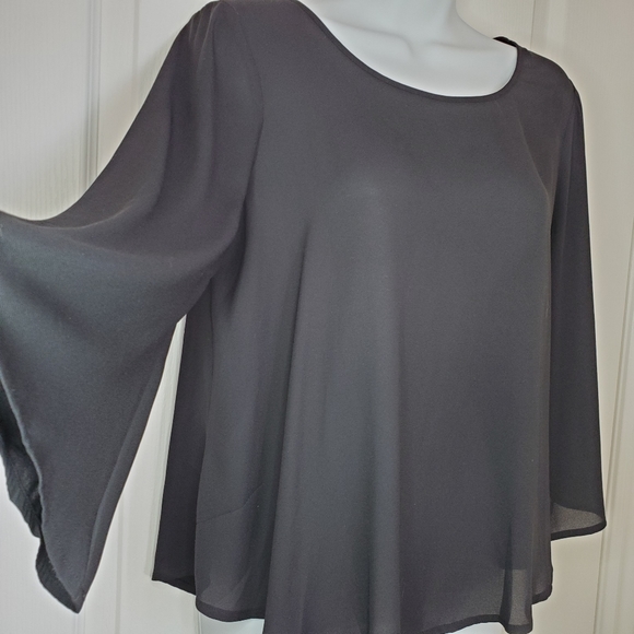 LUSH Sheer Black Blouse - Picture 8 of 11